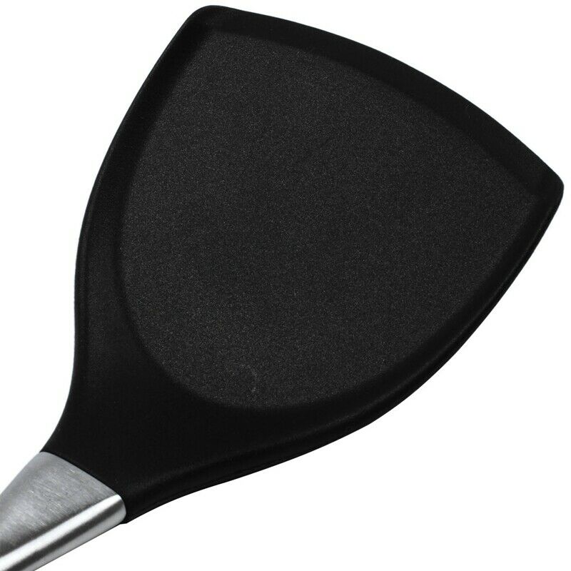 Non-Stick Silicone Cooking Spatula Stainless Steel Handle Wok Shovel Flexible M3