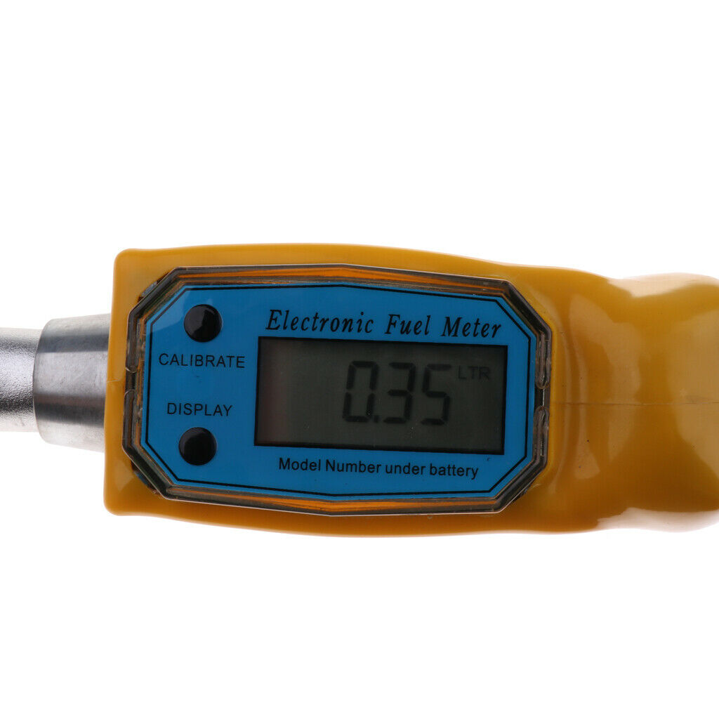 1" Nozzle Petrol Oil  Gun with Electronic In-line Flow Meter Yellow