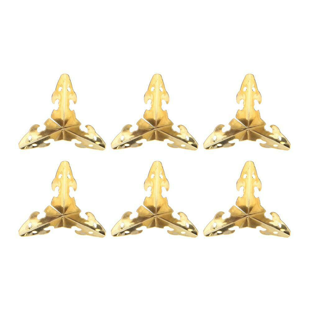 12pcs Metal Carve Jewelry Box Corner Protector Furniture Decorative Bracket A#S