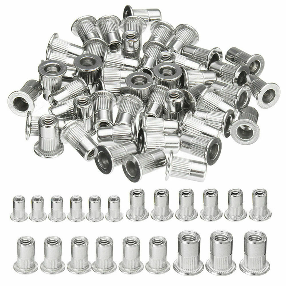 200Pcs M3/m4/m5/m6 Combination Stainless Steel Blind Thread Flat Rivet Nuts
