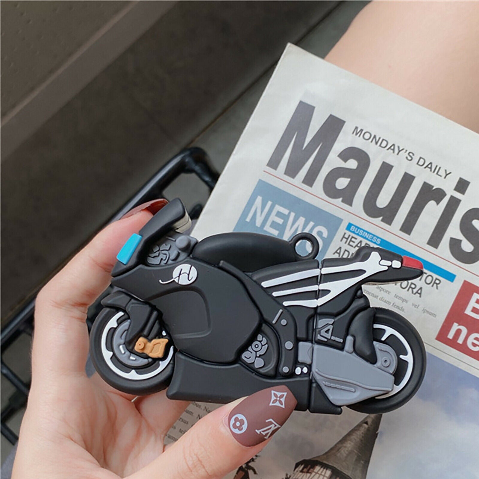 For AirPods 1/2 Earphone Creative Cool Motorcycle Style Protective Case Cover
