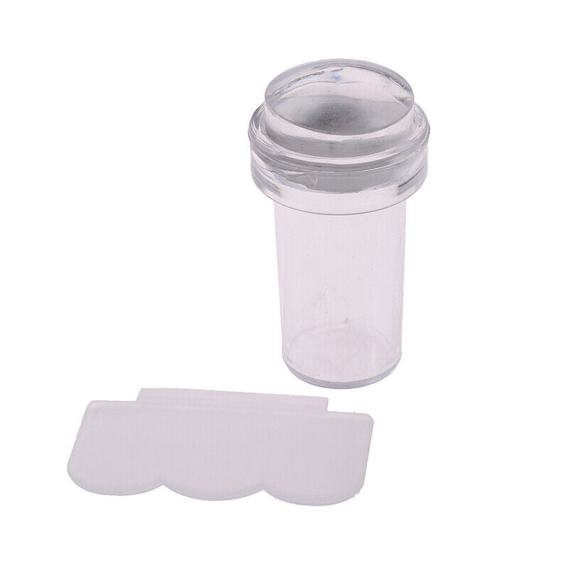 Pure Clear Jelly Silicone Nail Art Stamper Scraper Nail Stamp Stamping T HtBUAU
