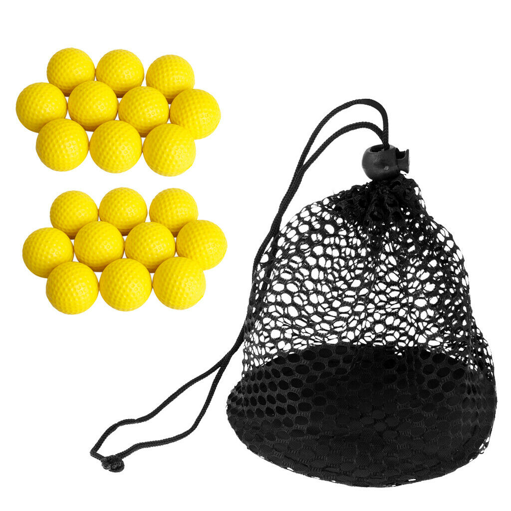 Golf 20Pcs PU Foam Balls Interlocking Pouches For Indoor Outdoor Practice