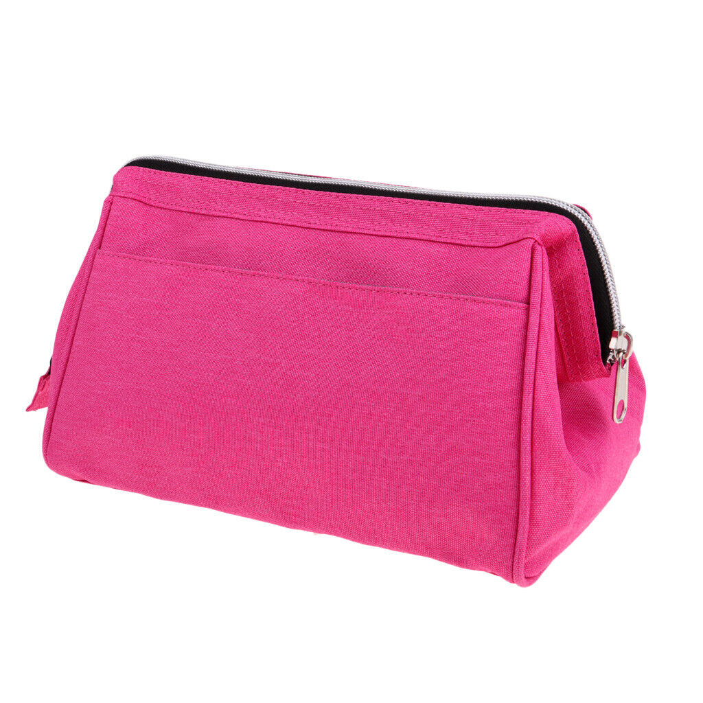 Travel Toiletry Organizer Outdoor Wash Bag Cosmetic Zipper Pouch Rose Red