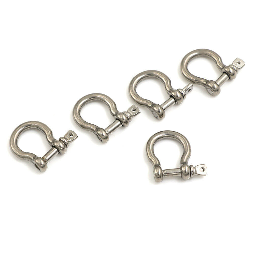 5pcs m4 304 stainless bow shackle steel screw pin anchor shackle bow Riggin WF