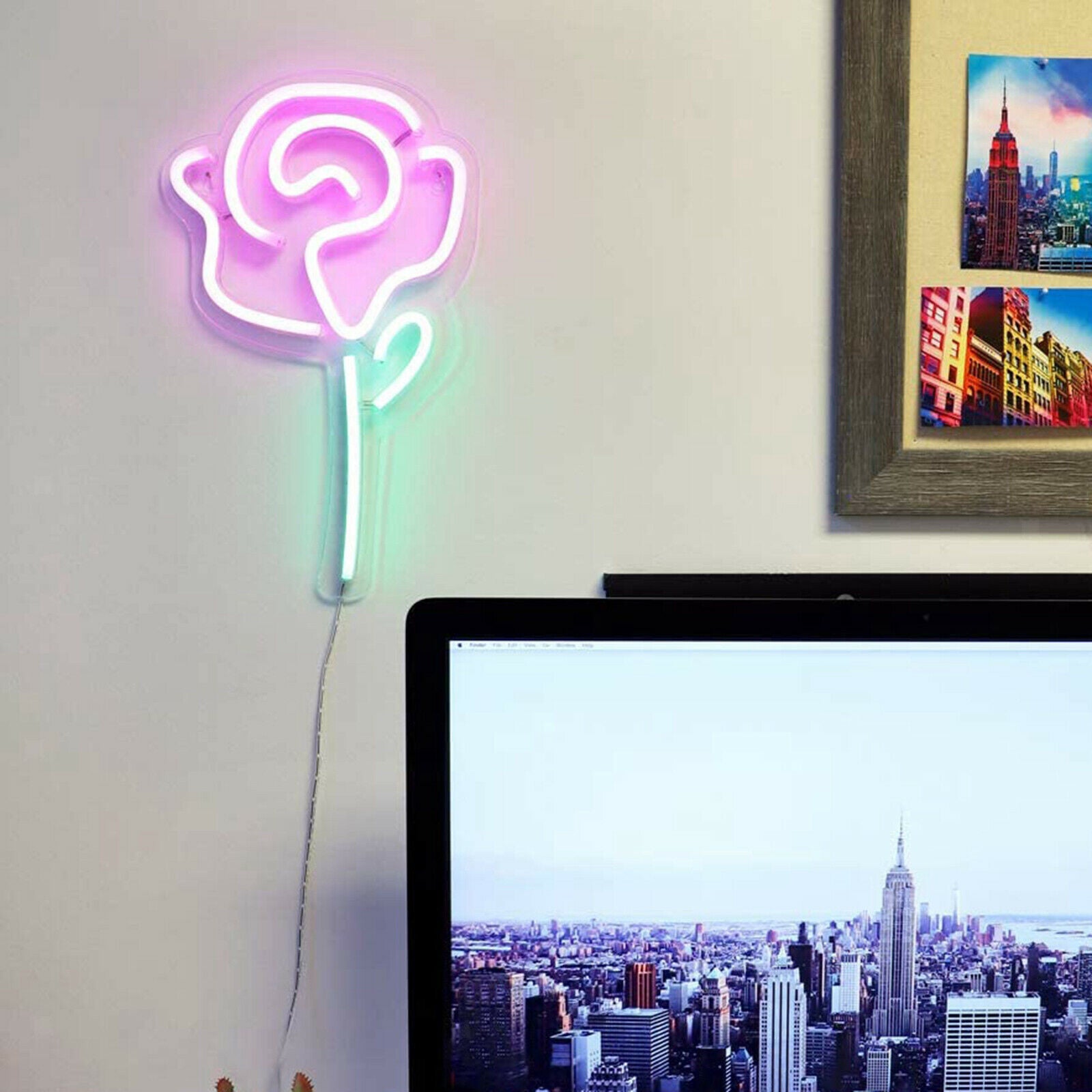 Red Rose Neon Signs Home Party Beer Bar Pub Recreation Garage Decoration