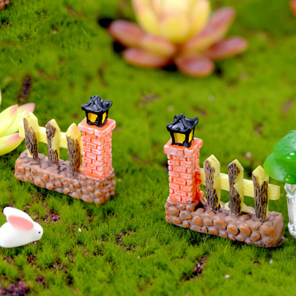 Fence gate Miniatures For Fairy Garden Gnomes Moss Terrariums Decoratio.l8
