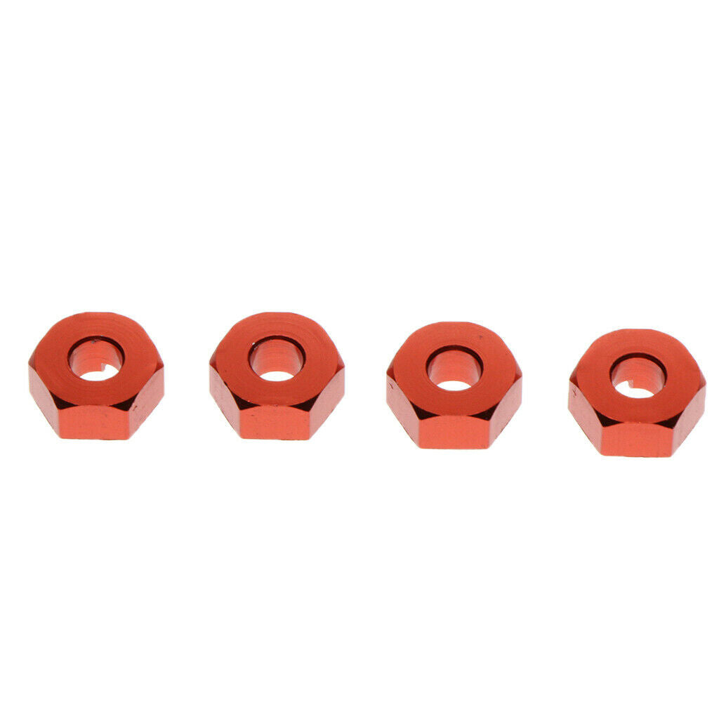 4pcs 1/18 Upgraded Accessories Wheel Hex Hub Adapter for RC Car Red