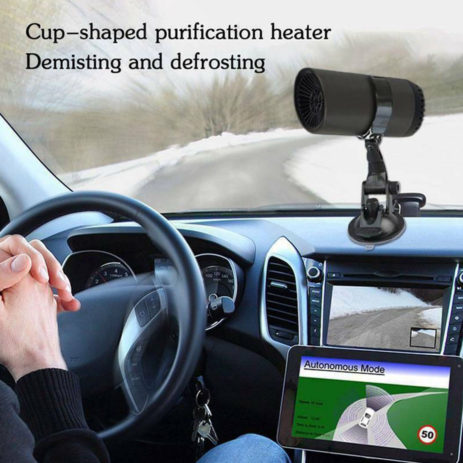 Portable Mini 12V Cup-shaped Car Heater Heating Cooling Fan Defroster Demister