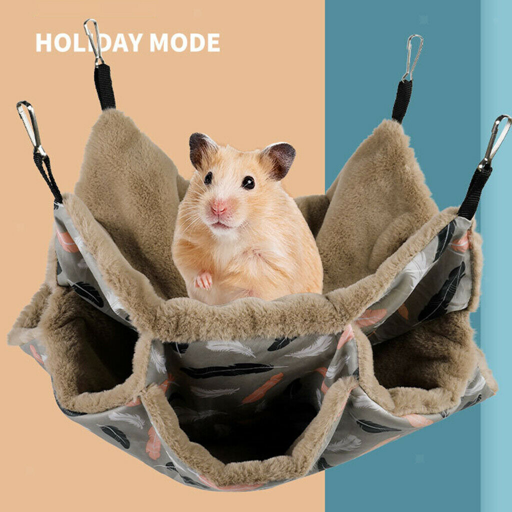 Pet Hammock Birds Hamster Squirrel Toys Guinea Pig Rat Cage Nest Hanging Beds