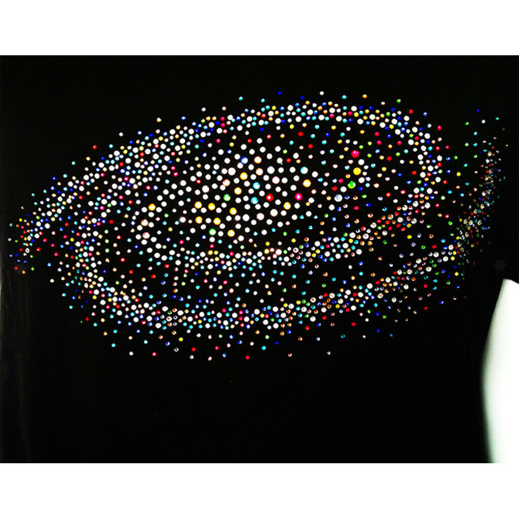 Rhinestone motif for ironing on hotfix application made of rhinestones,