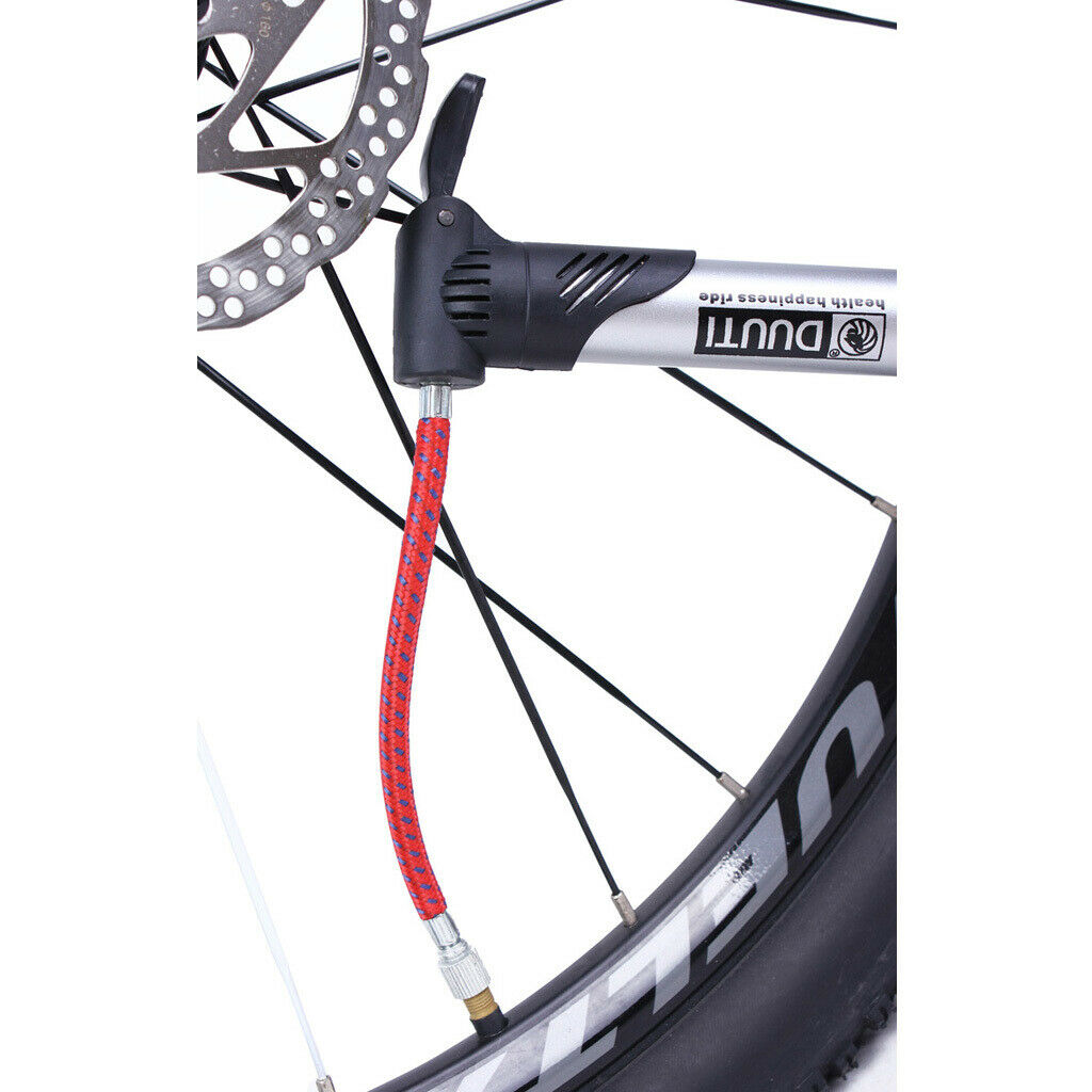 Bike Air Pump Extension Hose Replacement Inflator Connector Tube Parts