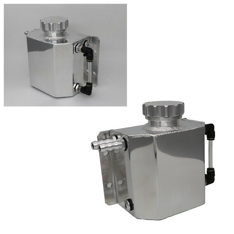 Universal CNC Billet Aluminium Coolant Tank 1000ml Oil Catch Can Breather Tank