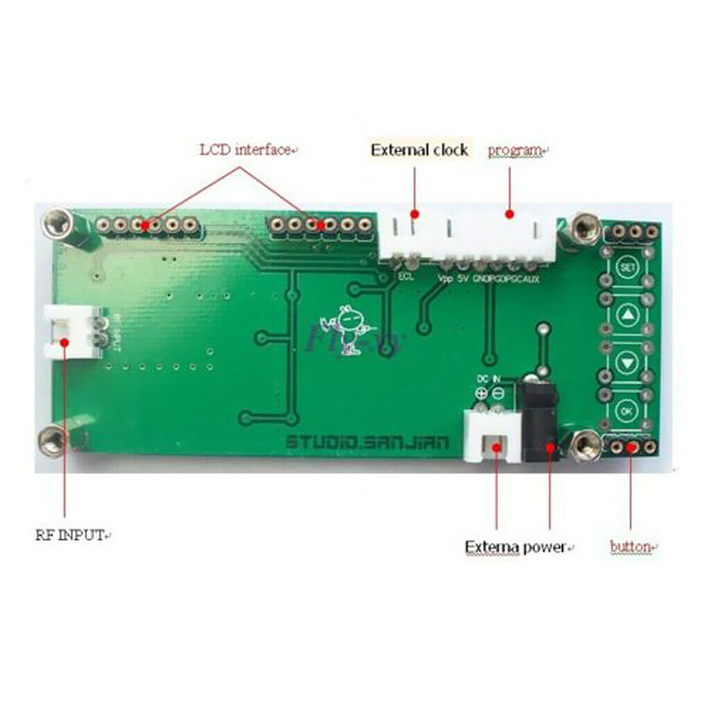 Signal Frequency Counter Cymometer Meter 0.1MHz-1200MHz for Ham Radio Green
