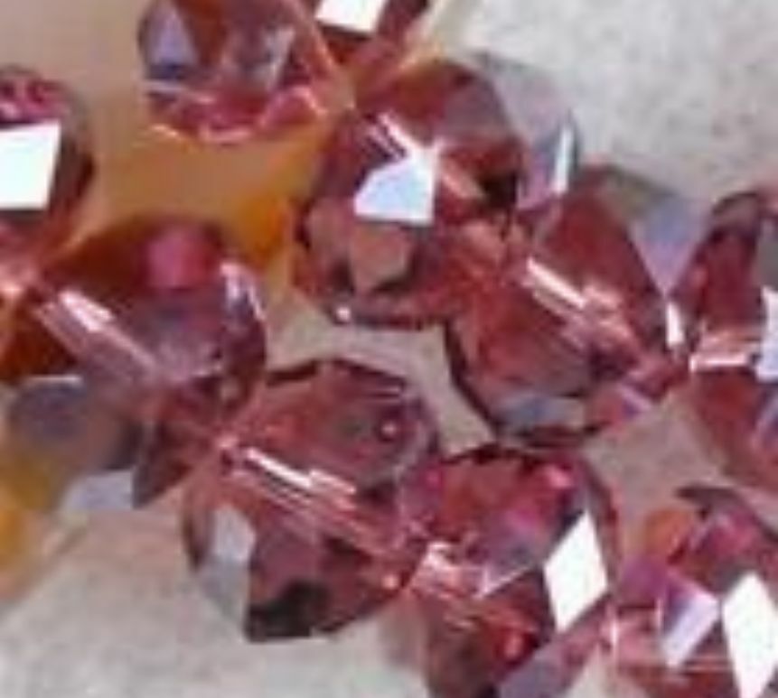 140pcs Red Natural Crystal Gem Loose Bead 6x8mm AA+