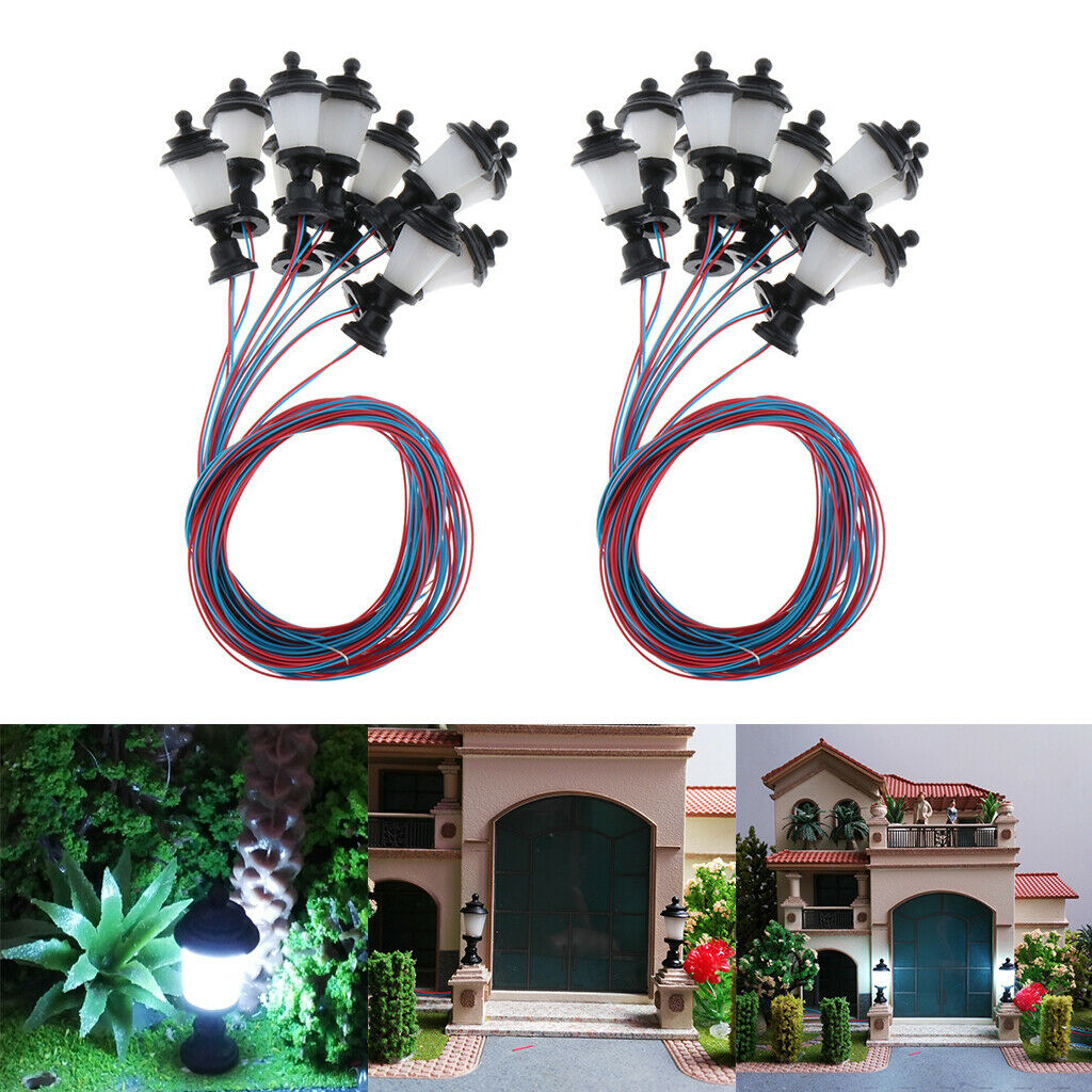 Pack of 20 1/100 Railway Landscape 3V White LED Lights Lamps Accessories