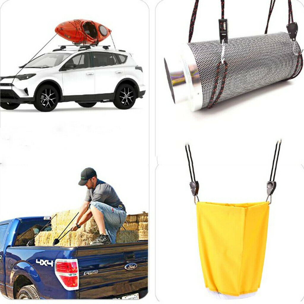 Durable Nylon Kayak Ratchet Car Tie Down Straps 8.2ft Roller Carrier Hooks