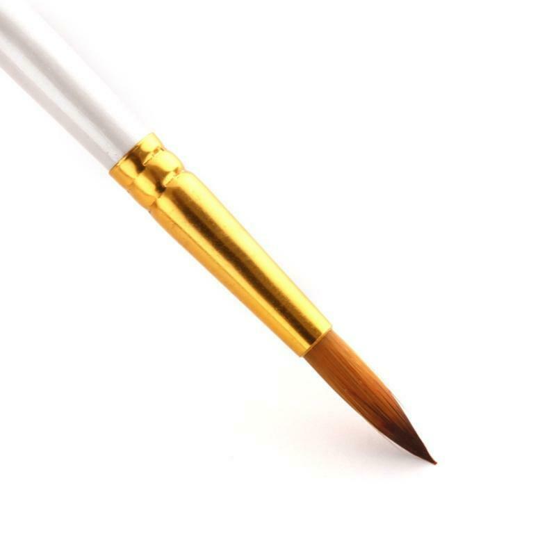 13pcs Nylon Hair Wooden Handle Watercolor Paint Brush Pen Oil Acrylic Painting