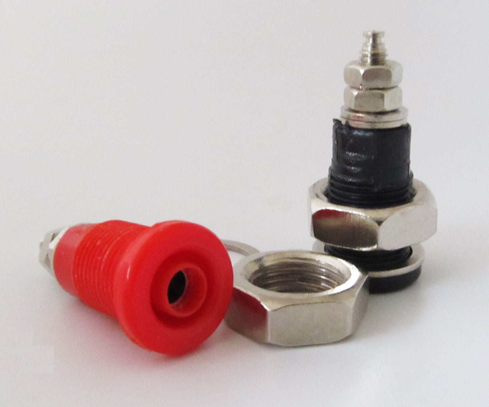 50pcs 4mm High-voltage Terminal Hex Screw Binding Post Banana Jack Female Socket