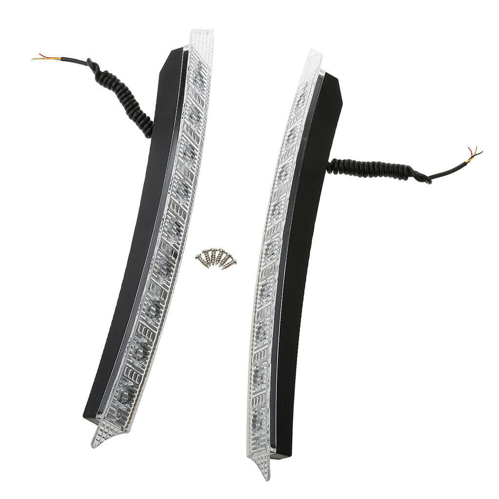 2PCS White&Amber LED Turn Signal Running Lights for Audi A6 Infiniti BMW E90