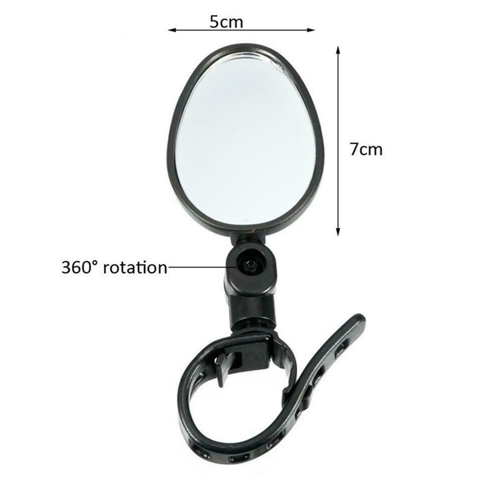 Bicycle Rear View Mirror 360 Degree MTB Handlebar Rearview Plane Mirror @