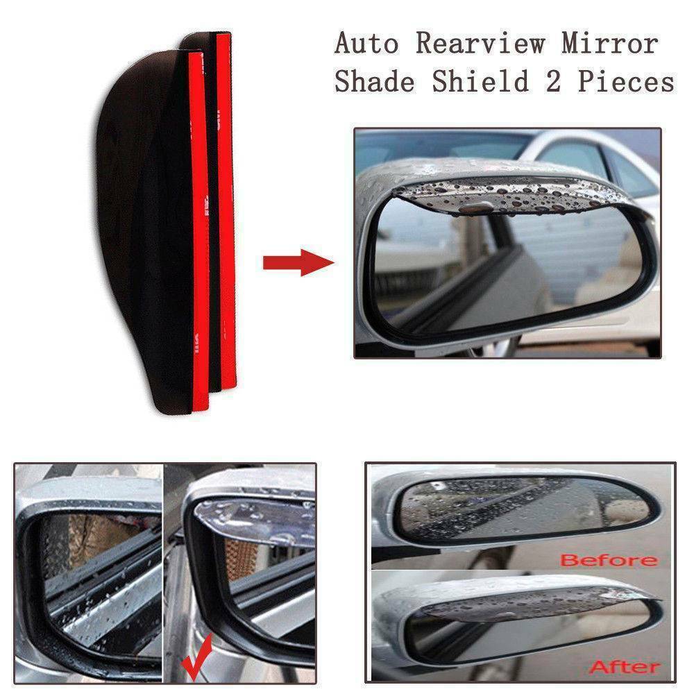 2 Pcs Universal Car Rear View Side Mirror Rain Board Sun Visor Shade Shield New