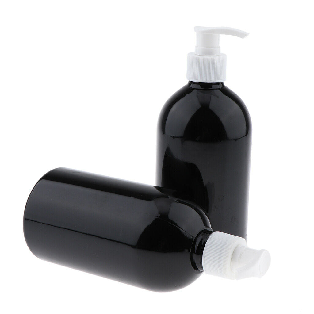 4Pcs 500mL Empty Lotion Dispenser Bottles Pump Refillable Shampoo Containers