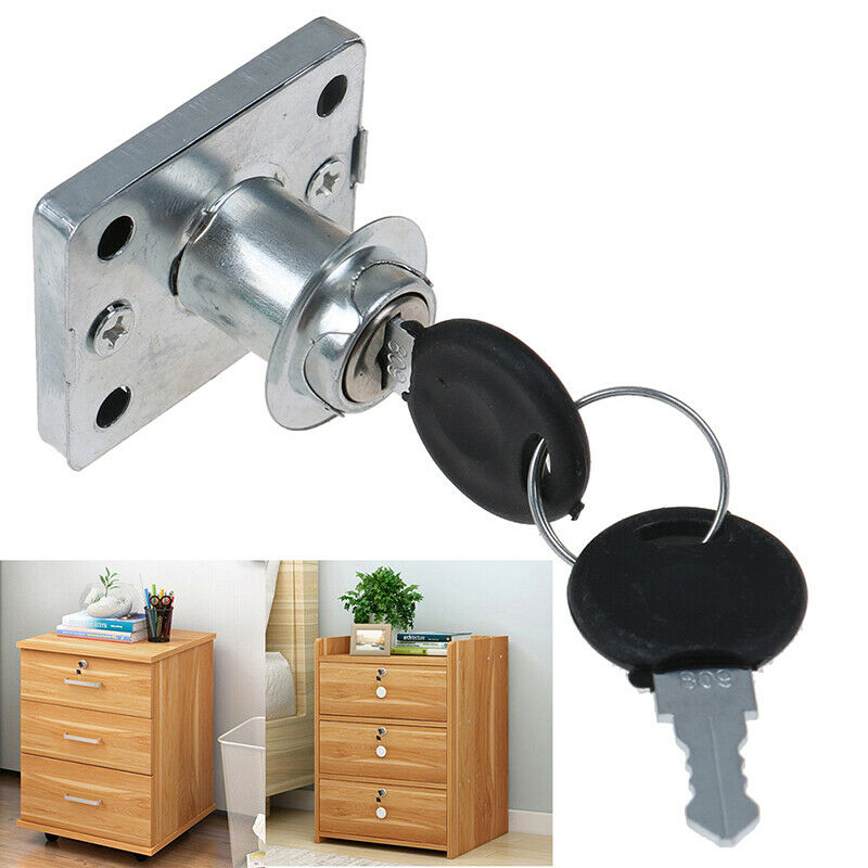Desk Drawer Lock Wardrobe Cabinet Furniture Cam Locks Keys Office Desk Secu WF