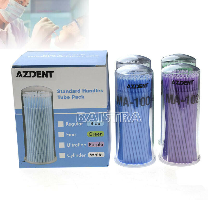 4X/Box NEW Dental Disposable Micro Brush Applicators materials AZDENT microbrus