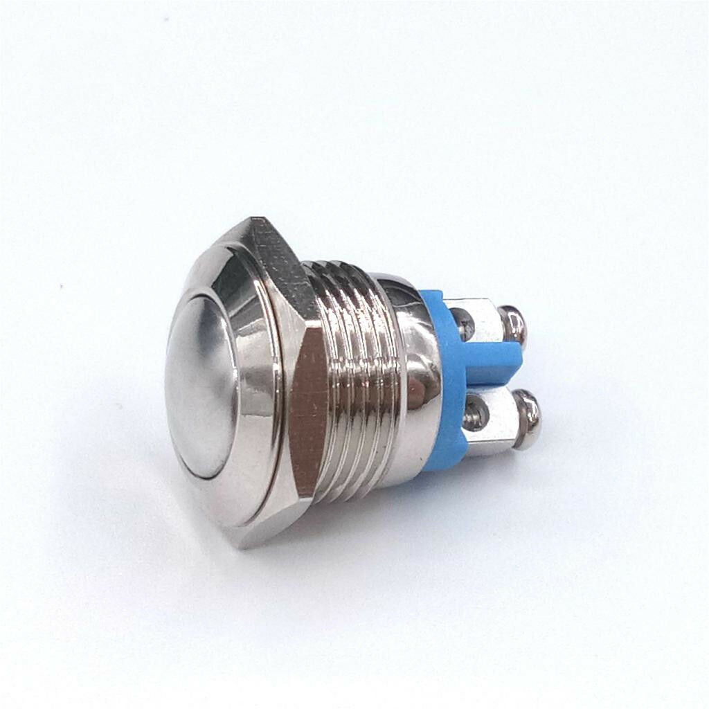 16mm Waterproof Momentary Metal Push Button Switches 250V 3A 1NO SPST