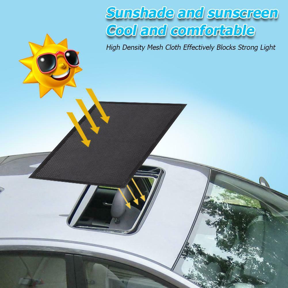 Car Front Rear Sunroof Window Cover Mosquito UV Protection Sunshade Curtain @