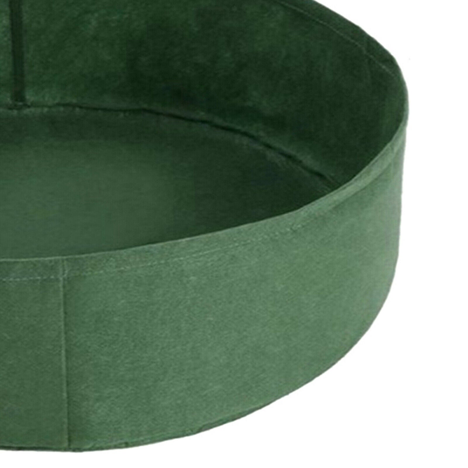 Round Fabric Raised Bed Garden Grow Bag Pouch In/Outdoor Green_130x30cm