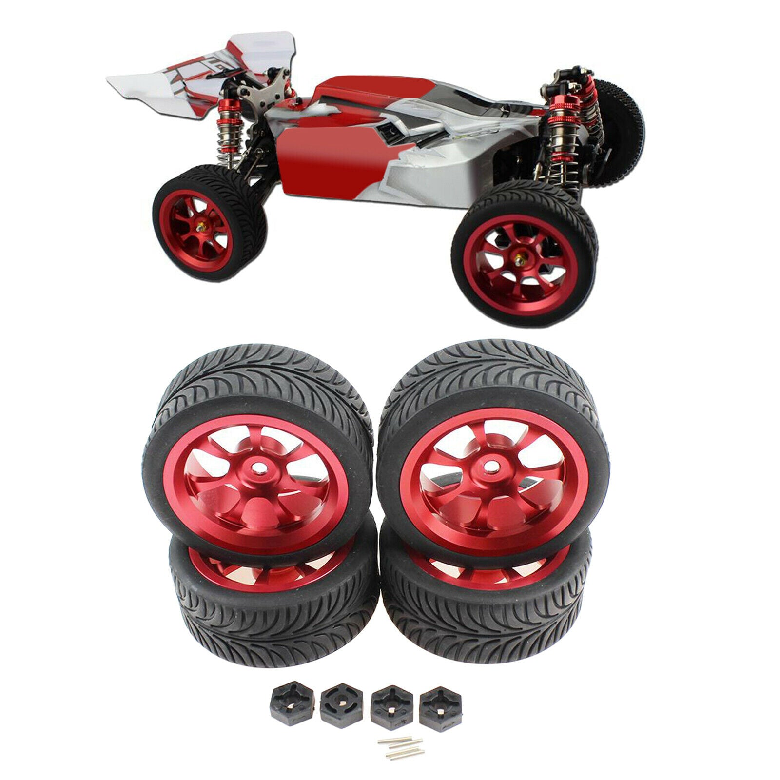 RC Metal Wheel Rims + Tire for WLTOYS 144001 124018 124019 RC On-Road Car