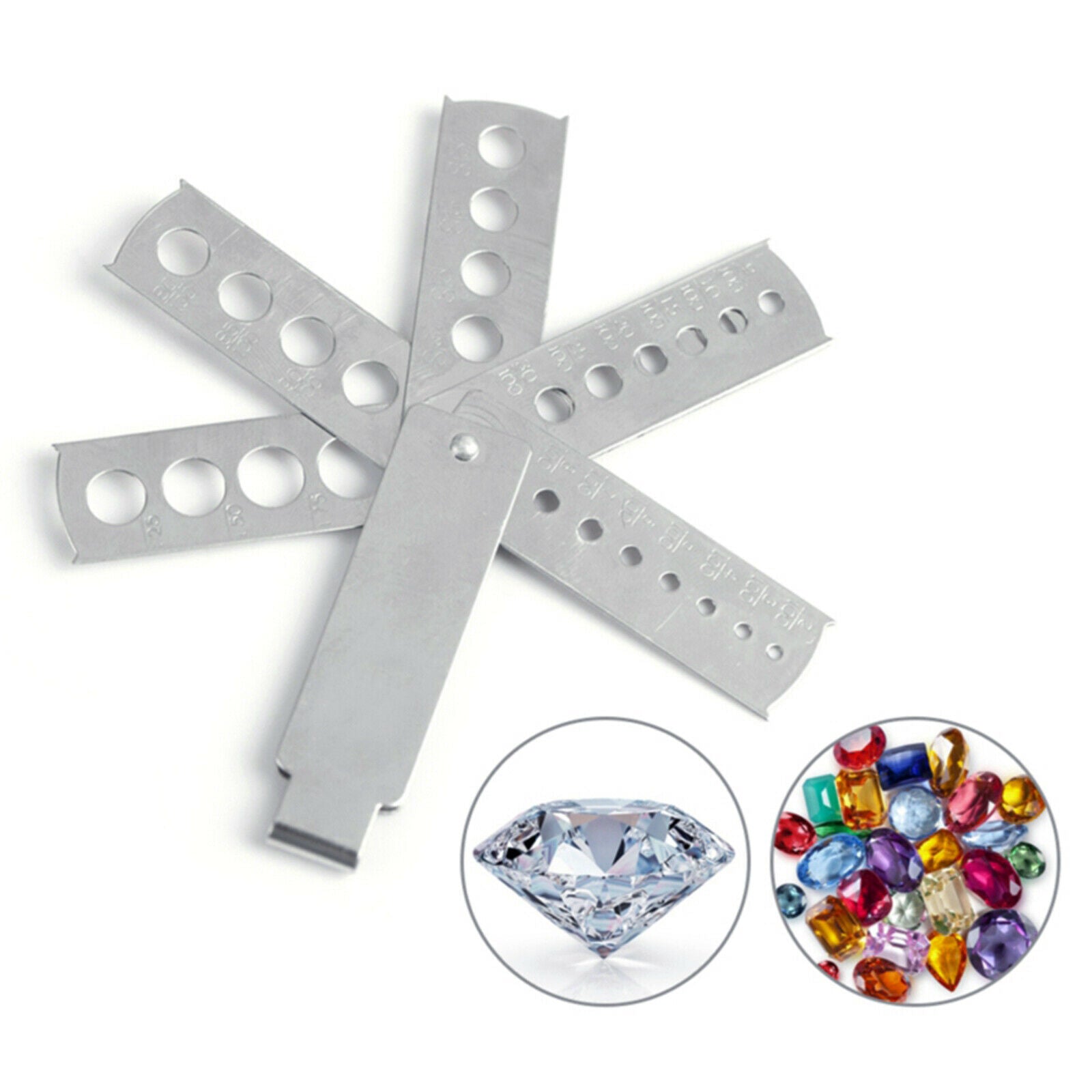 Portable Six Sides Jewelry Calipers Diamond Measuring Tool For Jewelers