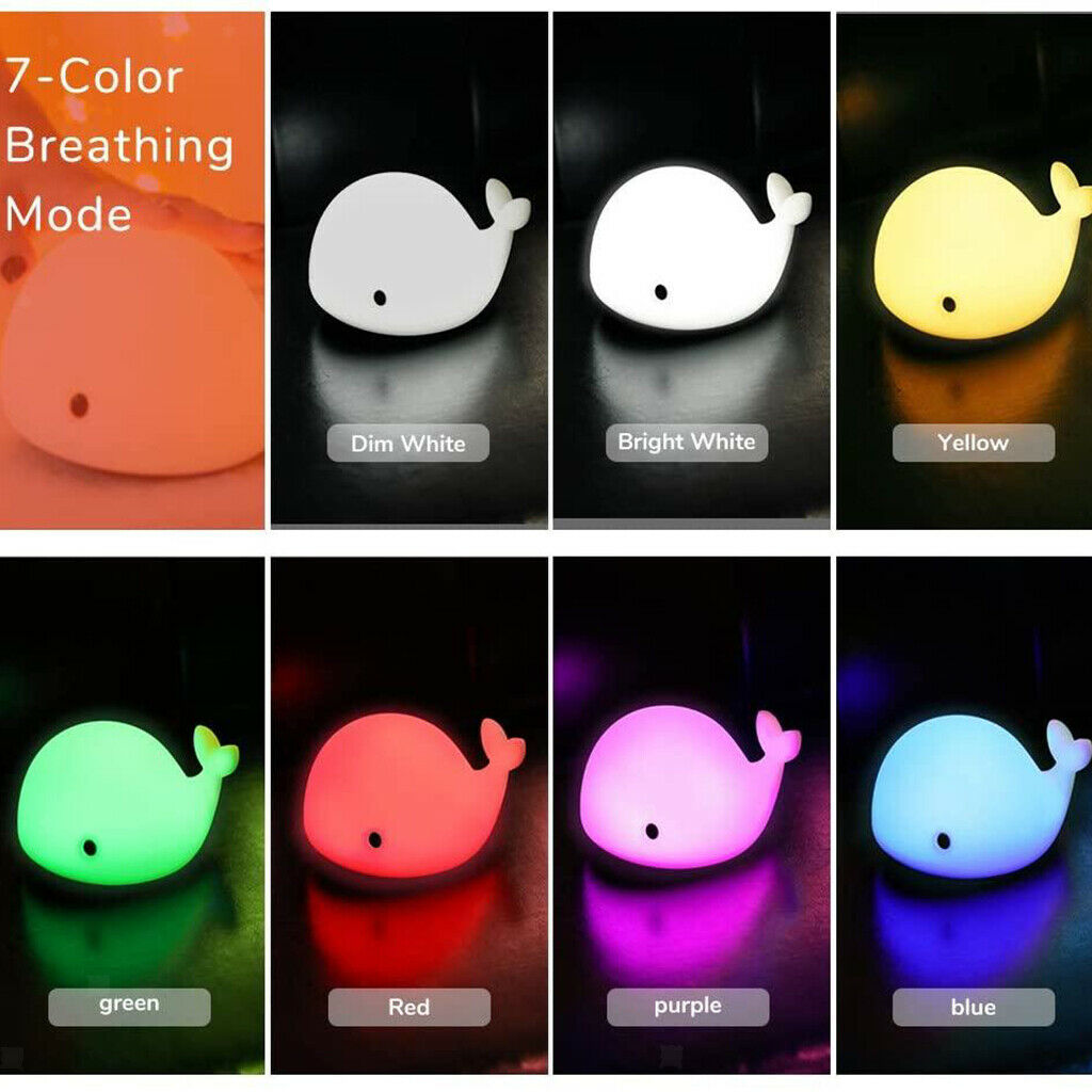 Night Light Kids Baby Bedroom Nursery Table LED Lamp USB Plug Dimmable Mood