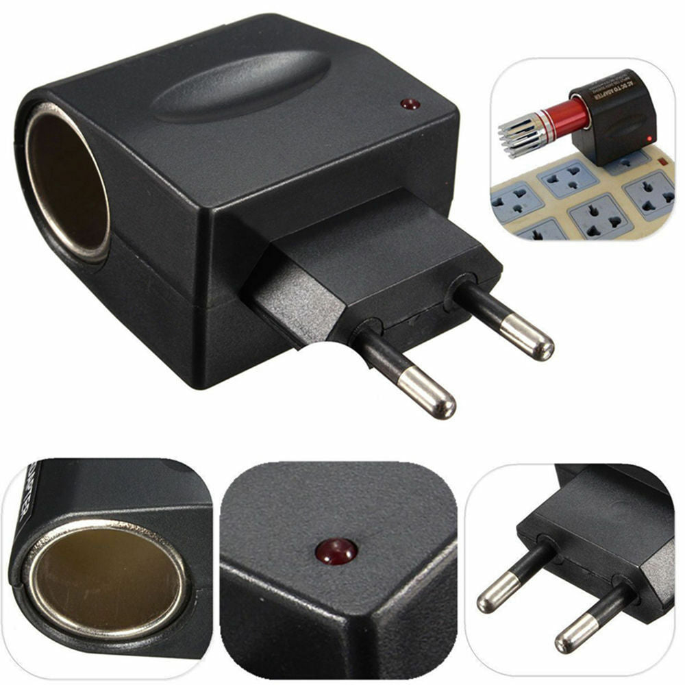 EU Plug 220V AC Power to 12V DC Car Cigarette Lighter Converter Adapte.l8