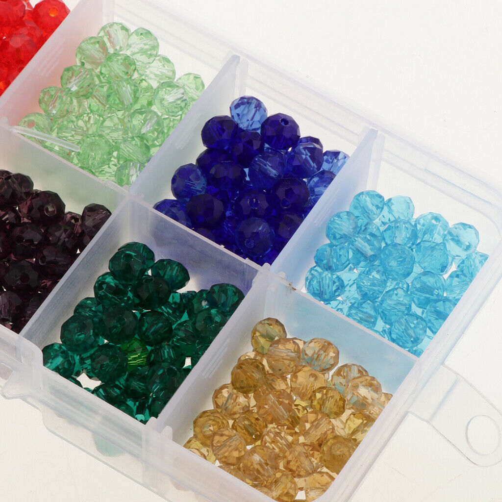 500pcs 6mm colorful rondelle glass beads for jewelry making with