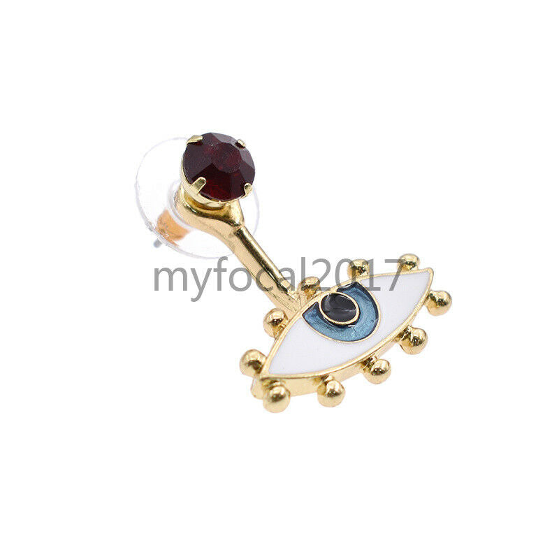 Enamel Earrings Eye Shaped Women Fashion Cute style Jewelry Metal Studs Gift
