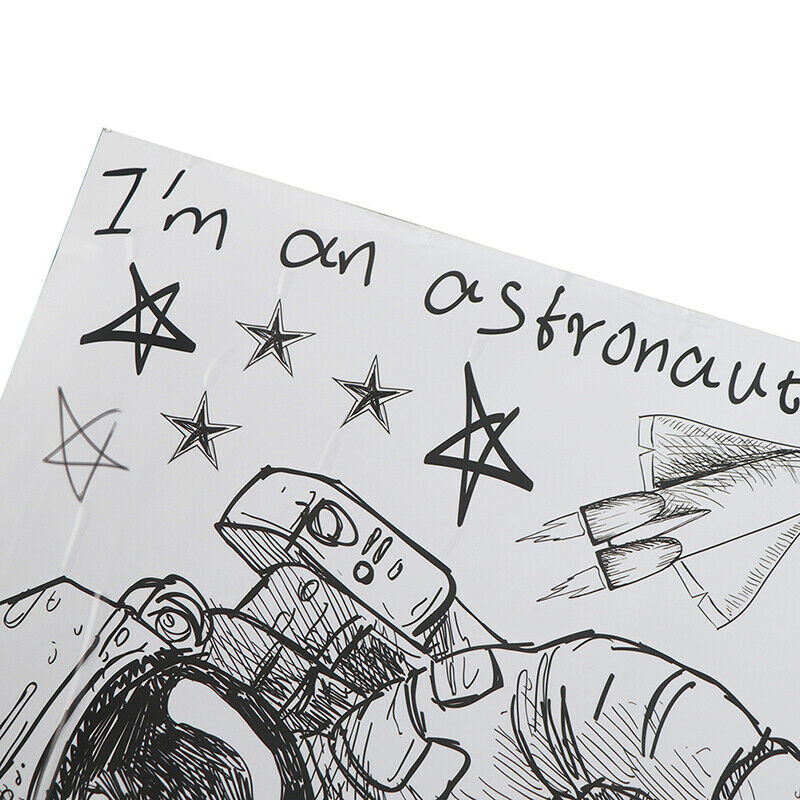 Space Astronaut Wall Stickers Bedroom Living Room Background Home Decorat.l8