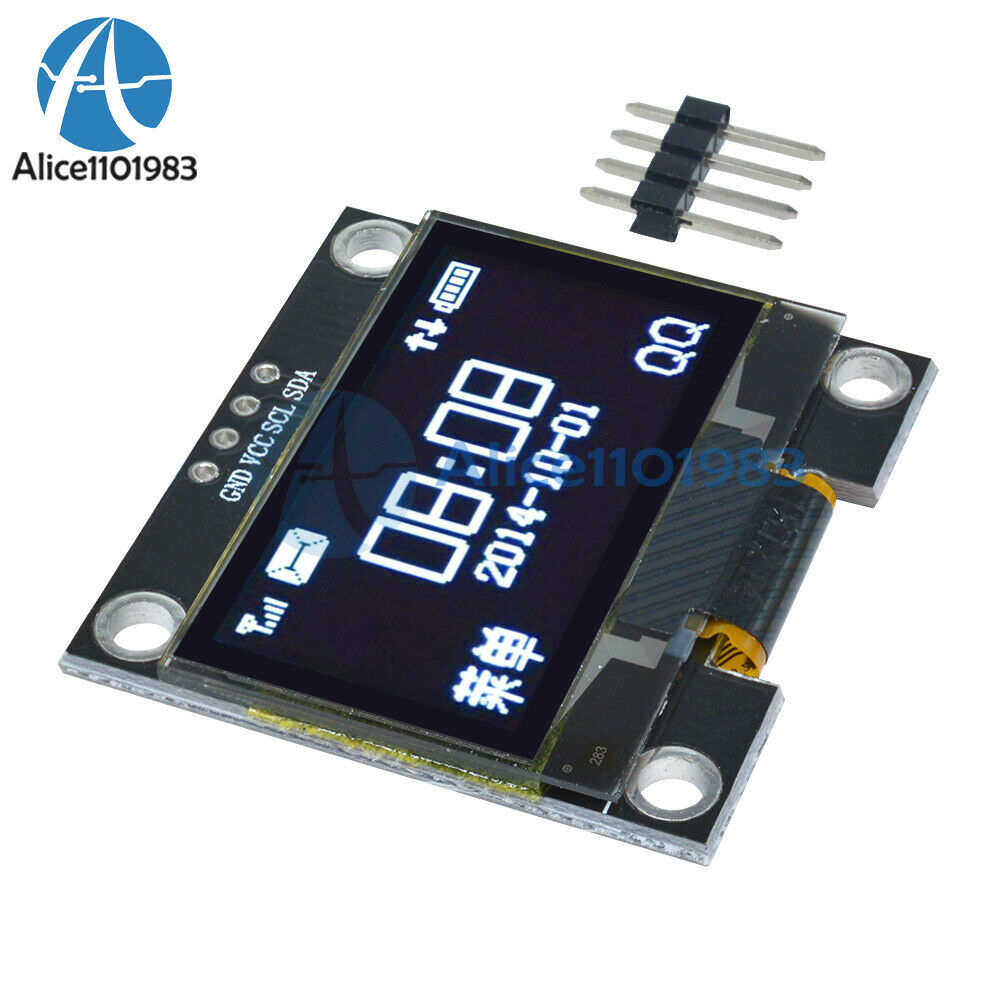 2PCS 1.3" White OLED 4PIN Display Module IIC I2C Interface 128x64 for Arduino