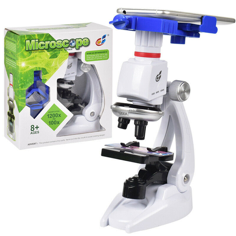 100X 400X 1200X Microscope Compound LED Student Science Lab LIN