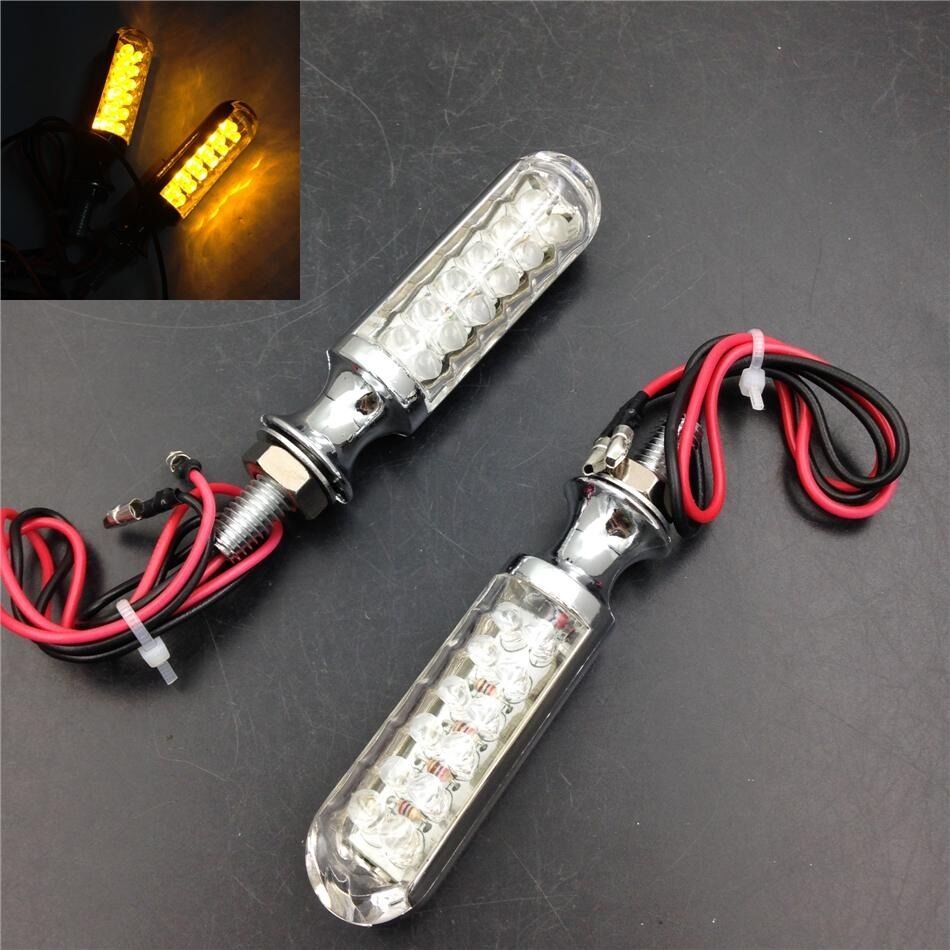 Amber Turn Signals Blinkers For Yamaha Kawasaki Shadow V Star VTX VN XVS VT S40