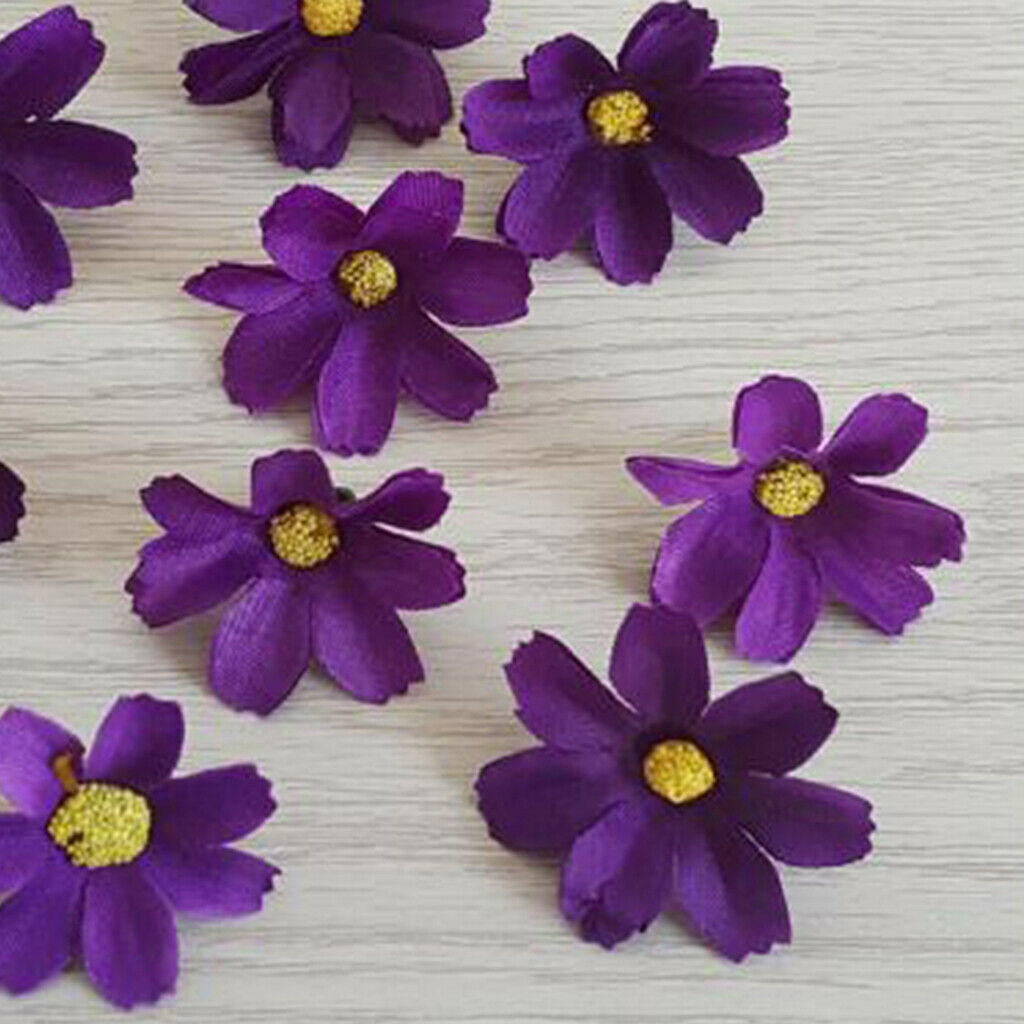 20Pcs Artificial Daisy Flowers Faux Flower Heads DIY Craft Floral Ornaments