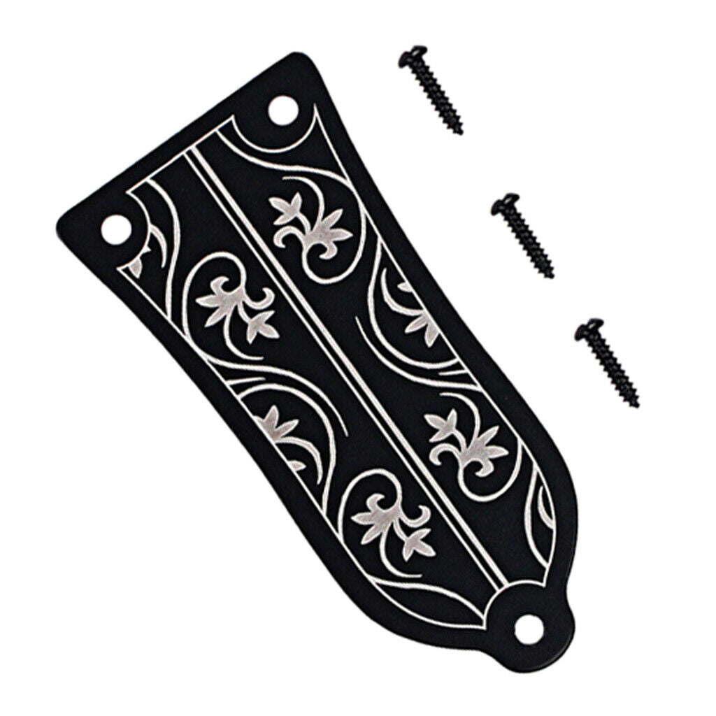 Durable DIY 3 Holes Truss Rod Cover with Screw Replacement for Guitars