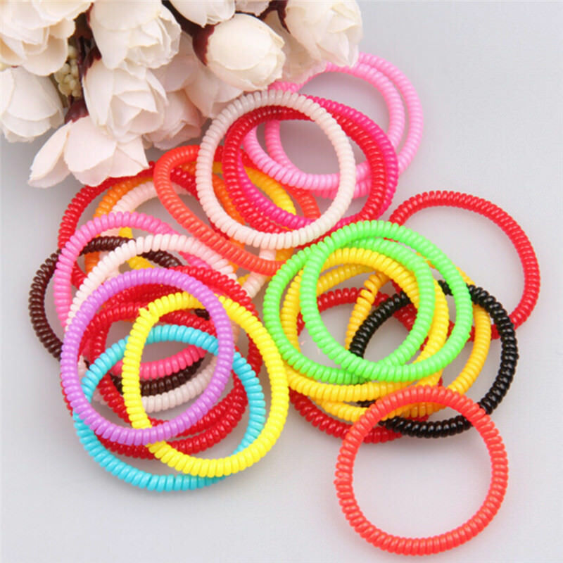 10Pcs Women Girls Hair Band Ties Rope Ring Elastic Hairband Ponytail Hold.l8