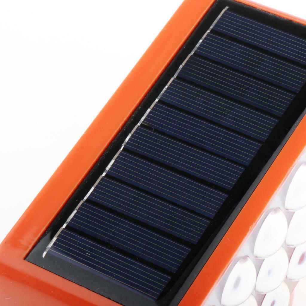 Solar Strobe Warning Light Road Red/Blue Traffic Barrier Magnetic Lamp