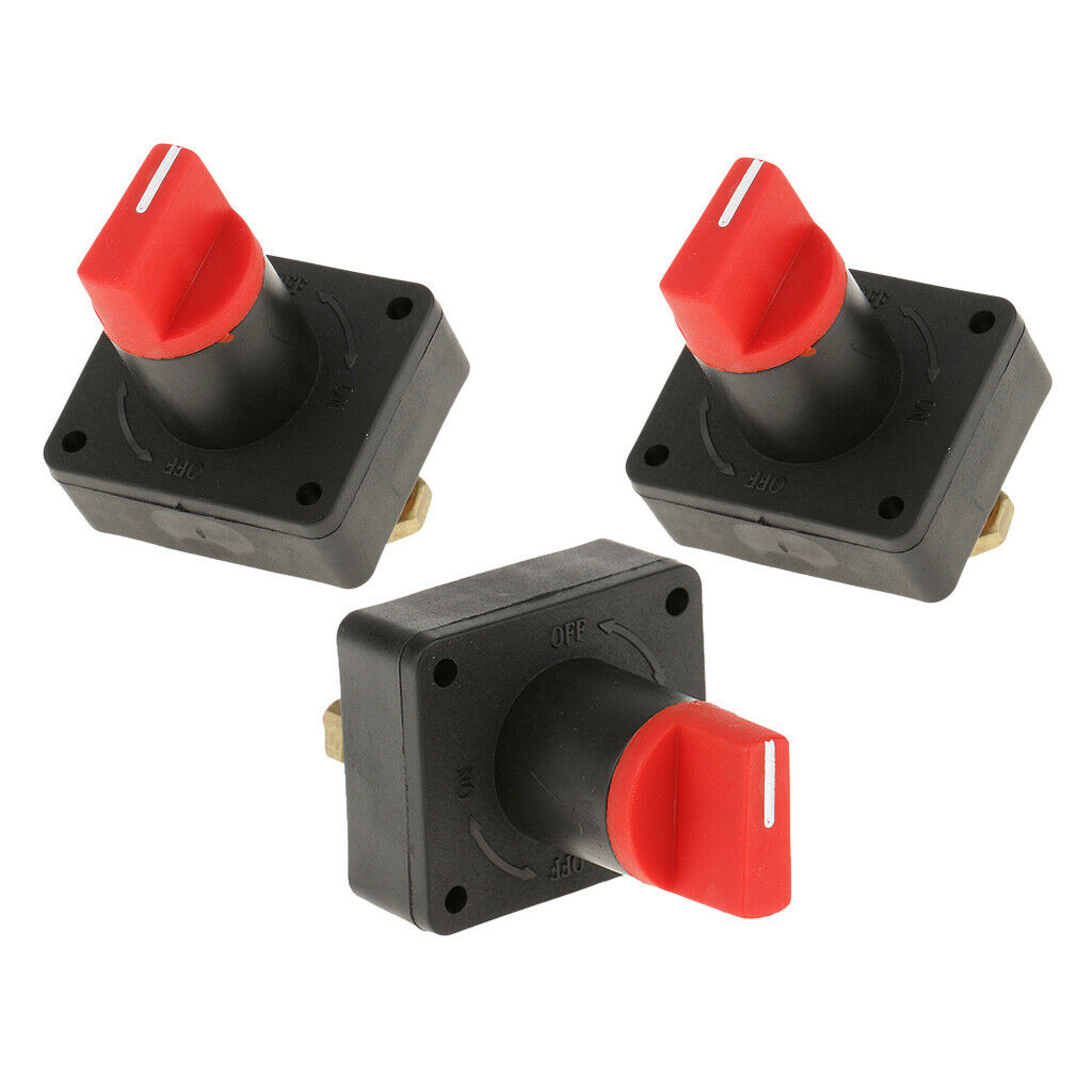 3pack 100A Kill Battery Disconnect Rotary Isolator Switch Car Motorcycle