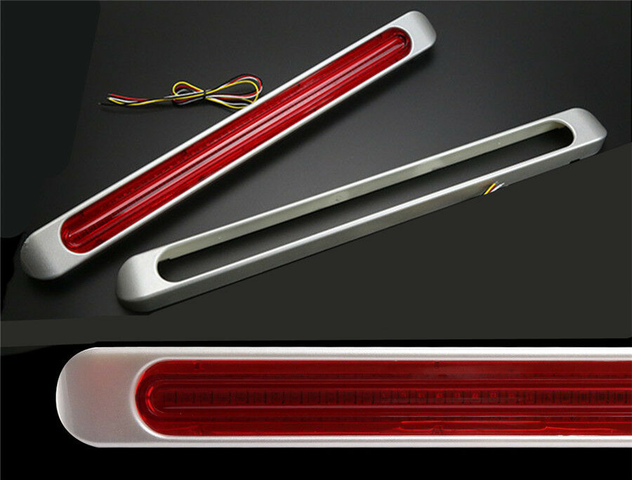 17" Dual Color 47 LED Flowing Turn Light Car Brake Light Bar Tail Warning Light