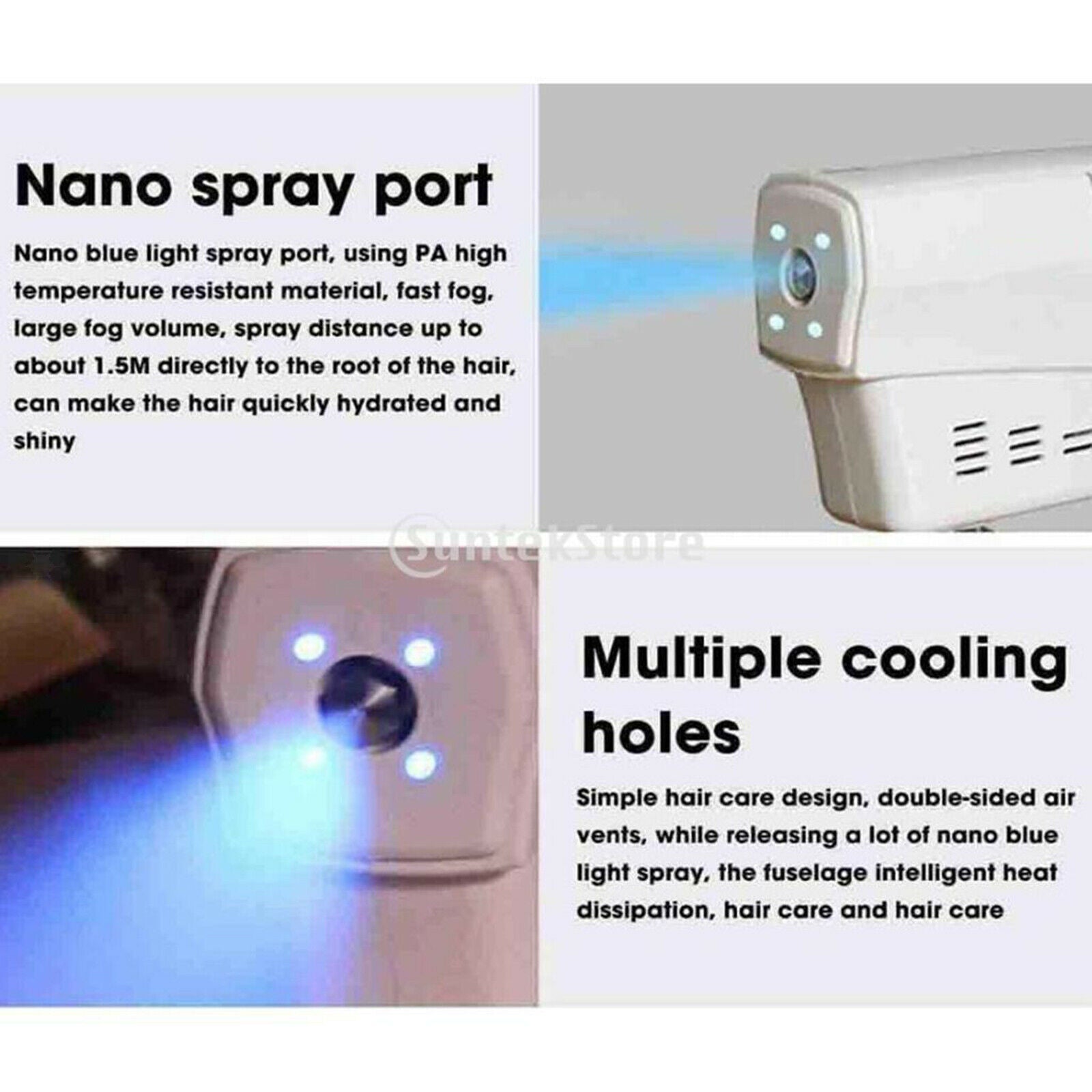 Electric Nano Spray  Light Sprayer USB Fogging Handheld Fogger 18oz