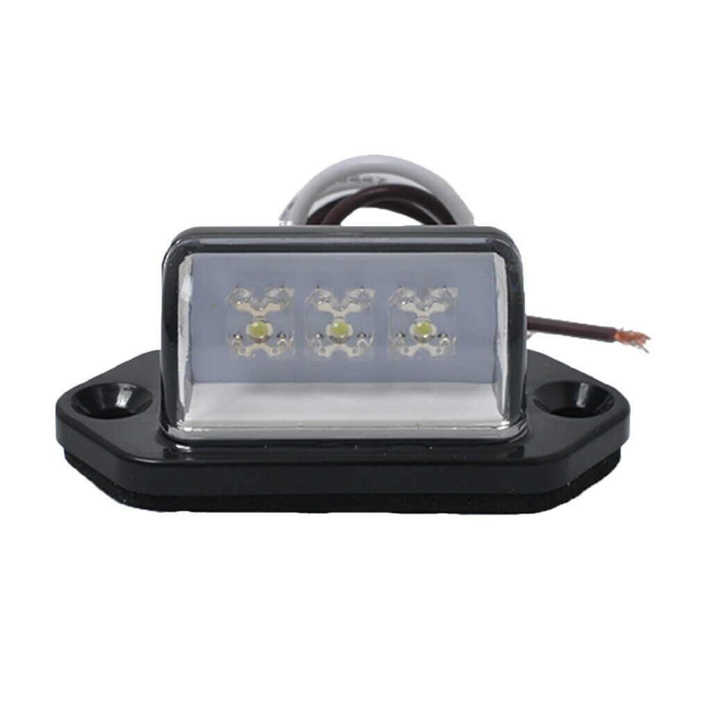 Truck Trailer Cargo 3 LEDs Tail Lamp Rear Number License Plate Light Bulbs